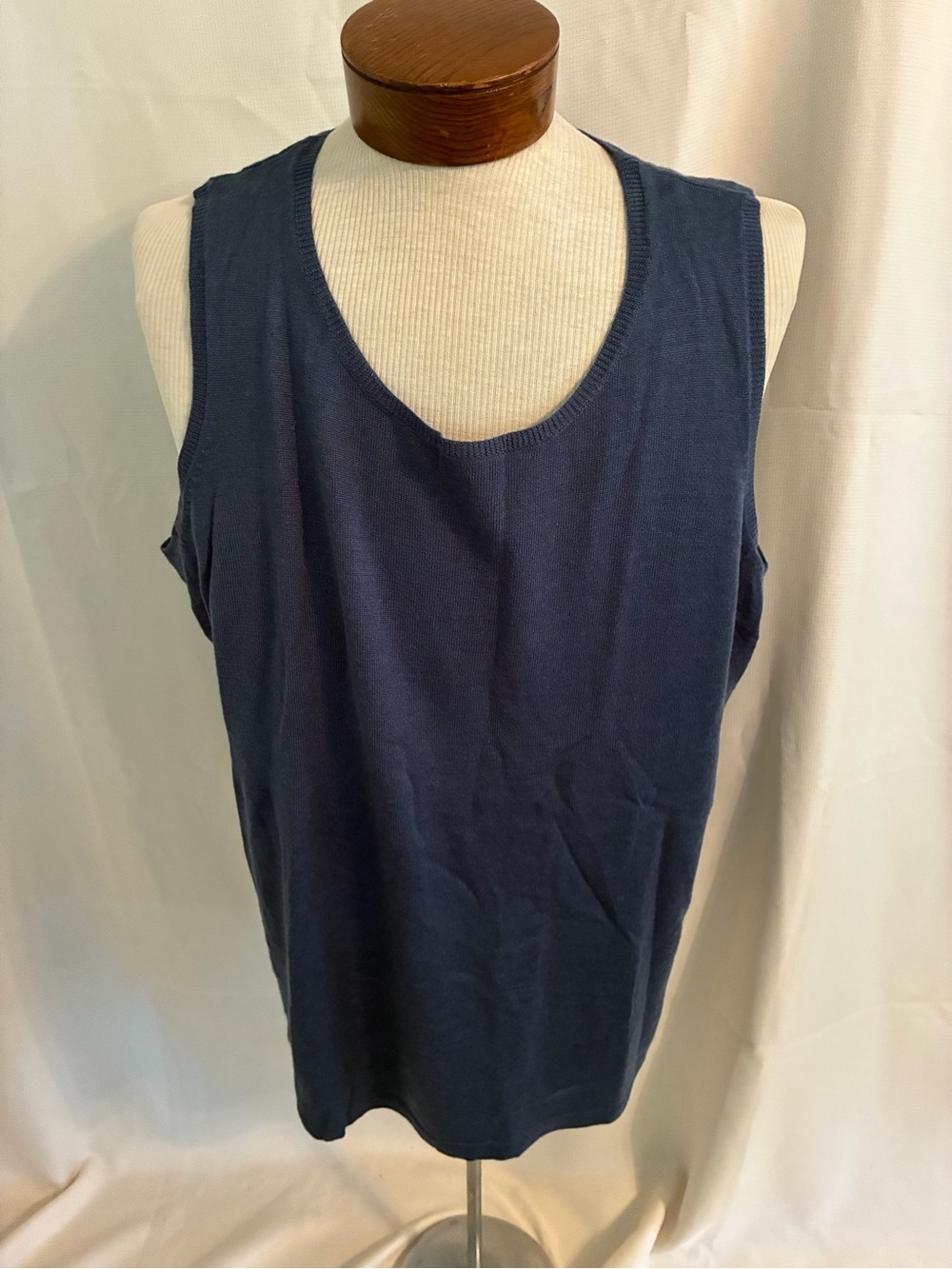 Motto Blue 50% Merino Wool Blend Tank Top Sweater Vest 3X